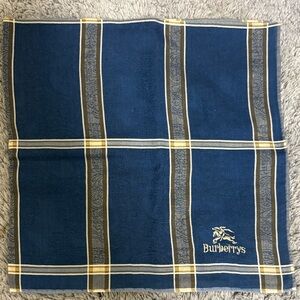Burberry Blue and Yellow Plaid Scarf